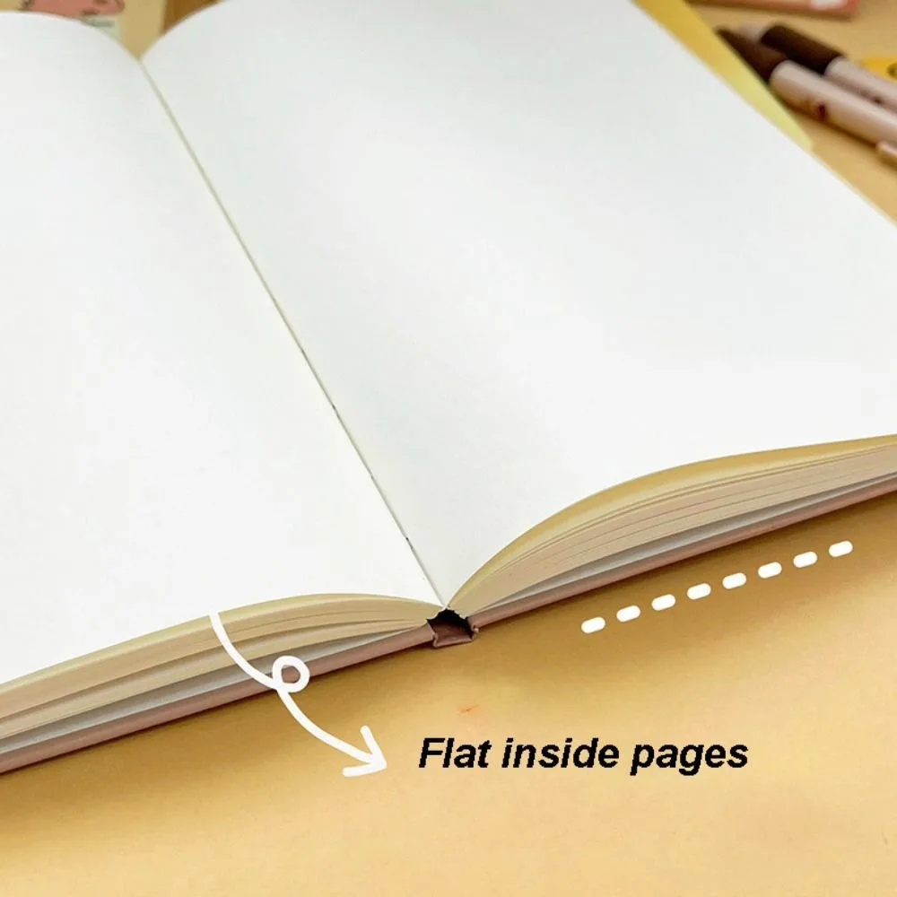 4PCS Creative A5 Paper Capybara Notebook Thickened Internal Blank Page Student Notepad Anime Cute Diary Notebook