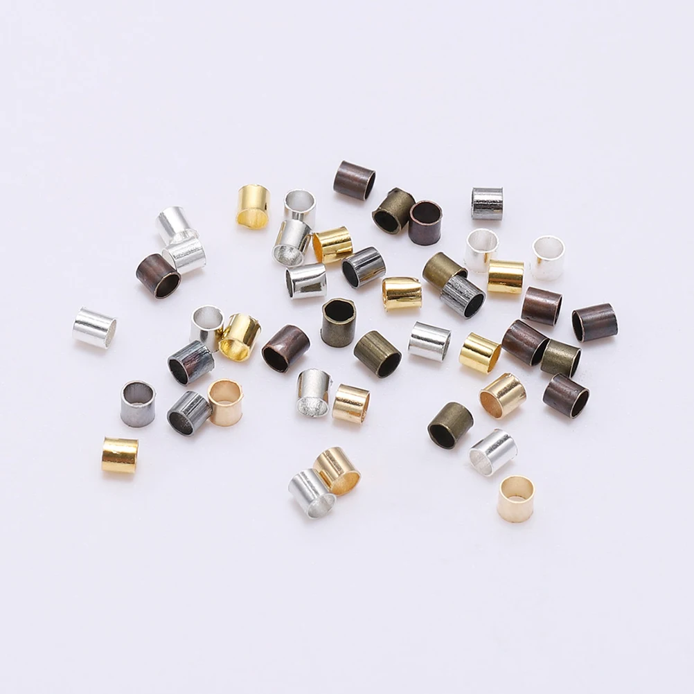

1500 PCS Beading Material Beads Tube for Jewelry Making DIY Copper Crimp Positioning
