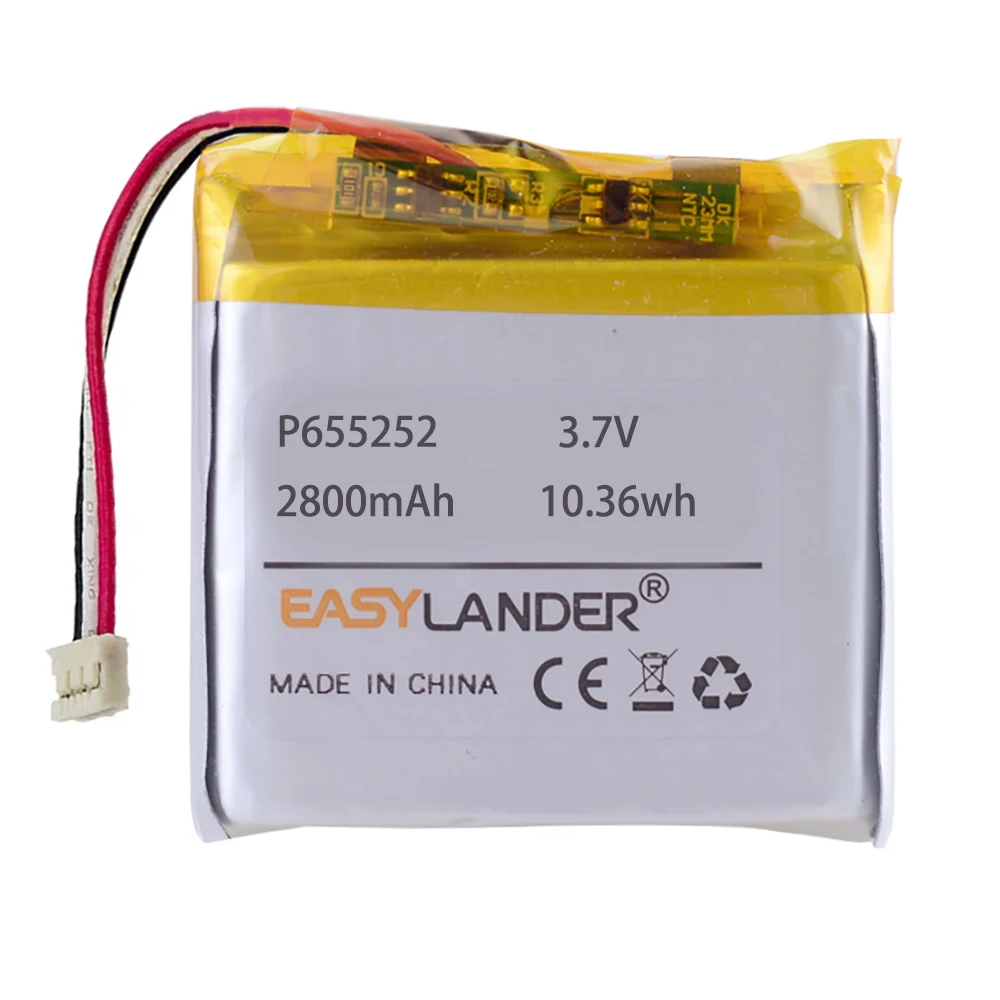 P655252 3.7V 2800mAh Rechargeable Lithium Li-ion Polymer Battery For Harman/Kardon Esquire Mini Speaker