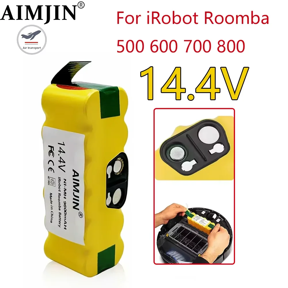 

14.4V For IRobot Roomba Vacuum Cleaner Battery 9800mAh 500 510 530 570 580 600 650 700 780 790