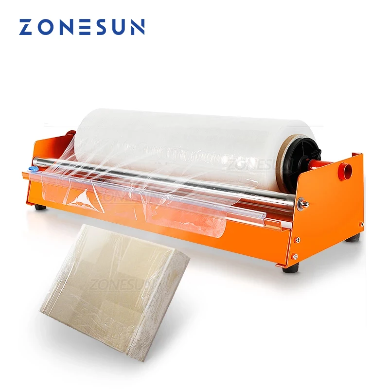 ZONESUN Manual Stretch Film Wrapping Machine Dispenser Tools Pallet Packing Equipment Film Package Machinery