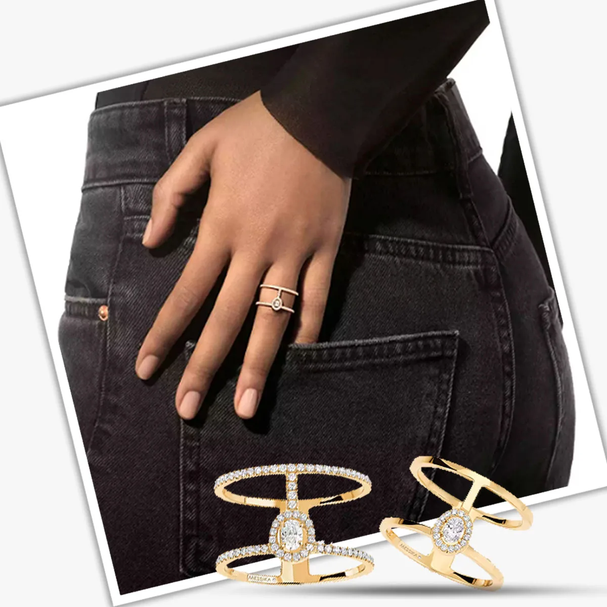 

MXK 2025 Classic Glossy Pop Ladies Double Link Round 925 Silver Series ring is bright and beautiful for everyday wear