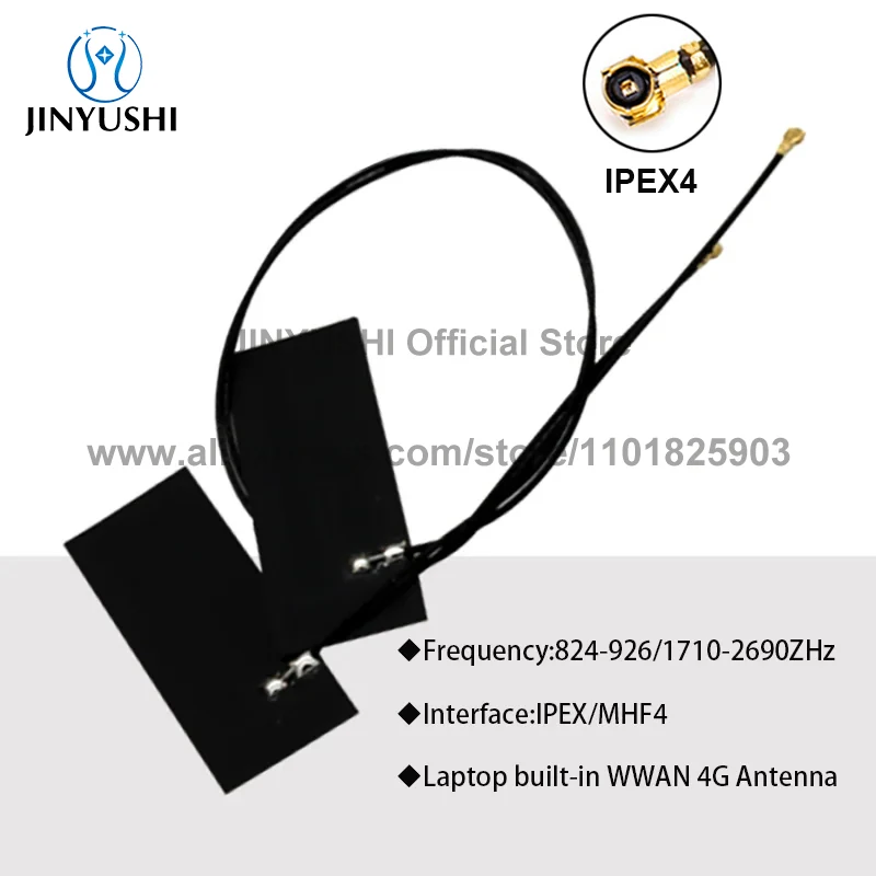 2Pcs 30cm NGFF M.2 IPEX4 MHF4 Antenna GSM 2G 3G 4G LTE Full Band Laptop WWAN Built-in FPC For EM7304 EM7430 EM7455 EM7345