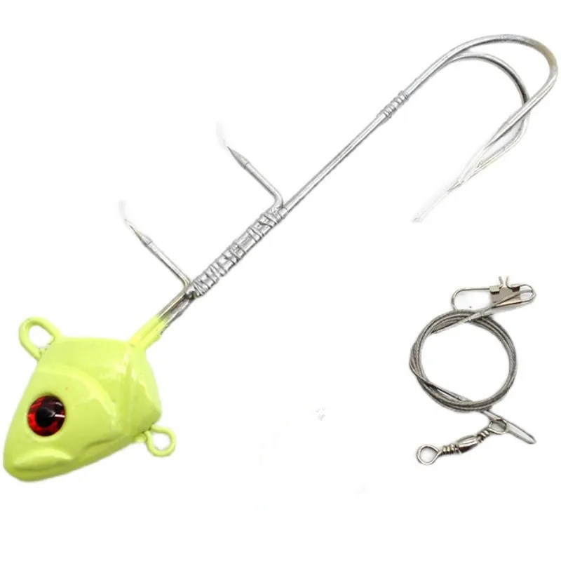 Ufishing Glow Jig Head Fishing Hook 15g 20g 30g 50g 112g Ribbonfish Fishhook 1Piece/Lot