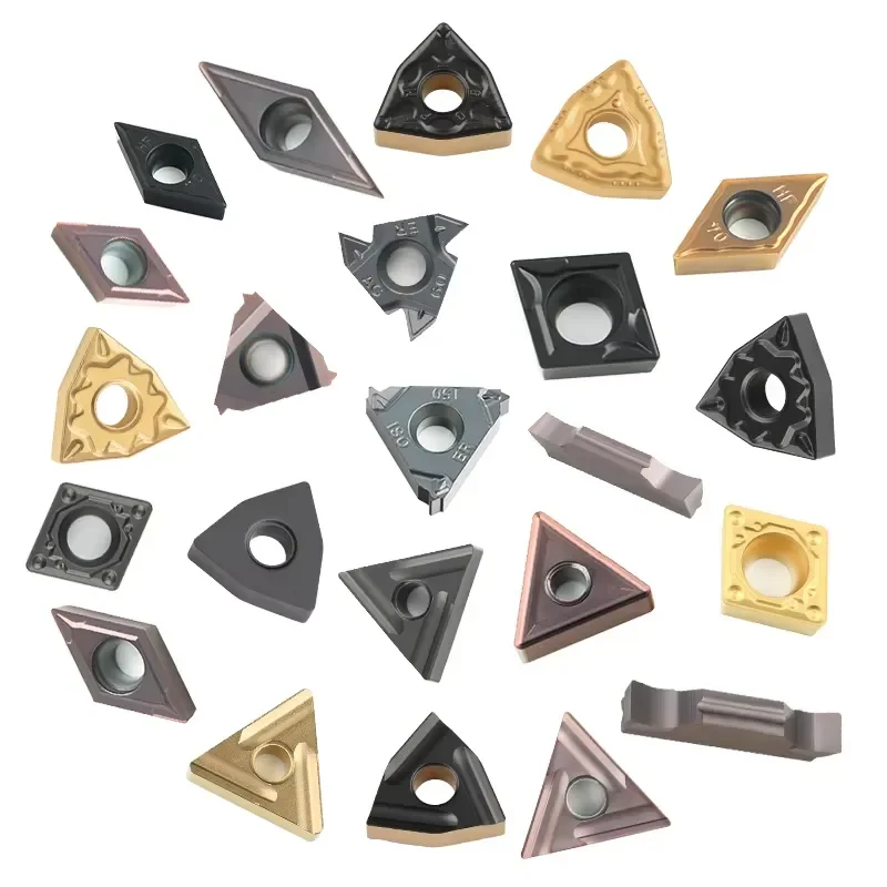 10pcs KKDAOKU CNC Turning Tool with PVD Coating Inserts for Cast Iron Stainless Steel SNMG APMT TNMG CCGT WMNG