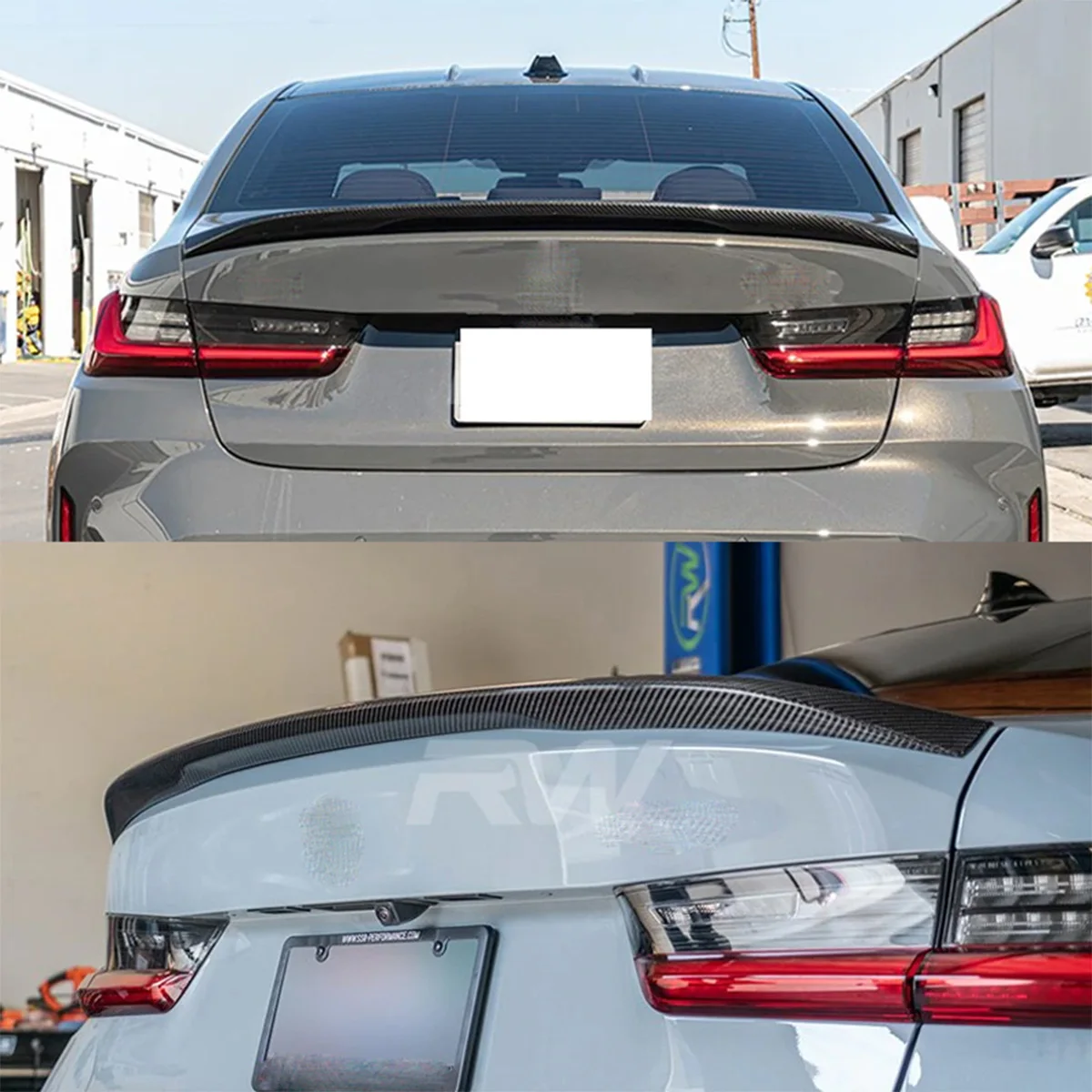 

Carbon Fiber Look Rear Spoiler Lip for BMW 3 Series M3 330i M340i G20 G80 2018 2019 2020-2024 Boot Spoiler Tail Wing Magickit