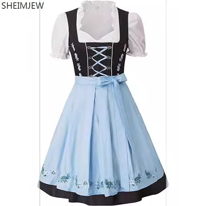 Bavarian Traditional Beer Maid Cosplay Dress Suits Oktoberfest Women's Beer Uniform Carnival Women's German Dresses 3 Piece Sets