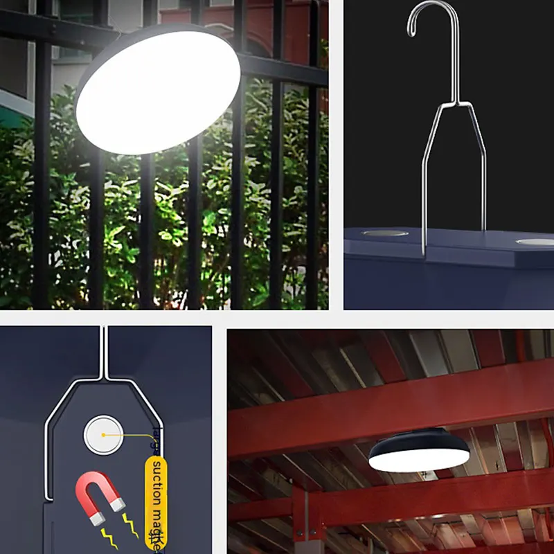 E2 Camping โคมไฟแบบพกพา LED แขวนเต็นท์แสงตกปลากลางแจ้งไฟฉุกเฉิน UFO Night โคมไฟเต็นท์กันน้ํา