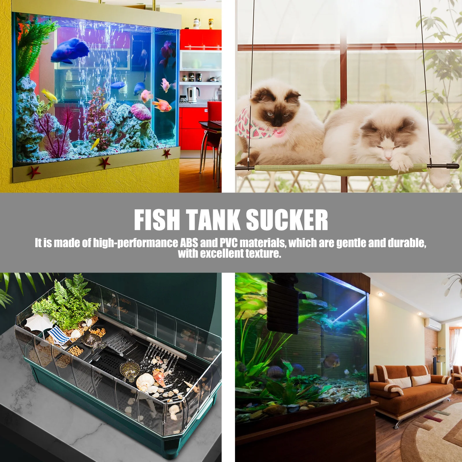 

10Pcs Fish Tank Sucker Set Durable ABS PVC Powerful Suction Cup for Aquarium Multi Scene Use Lightweight Easy Carry