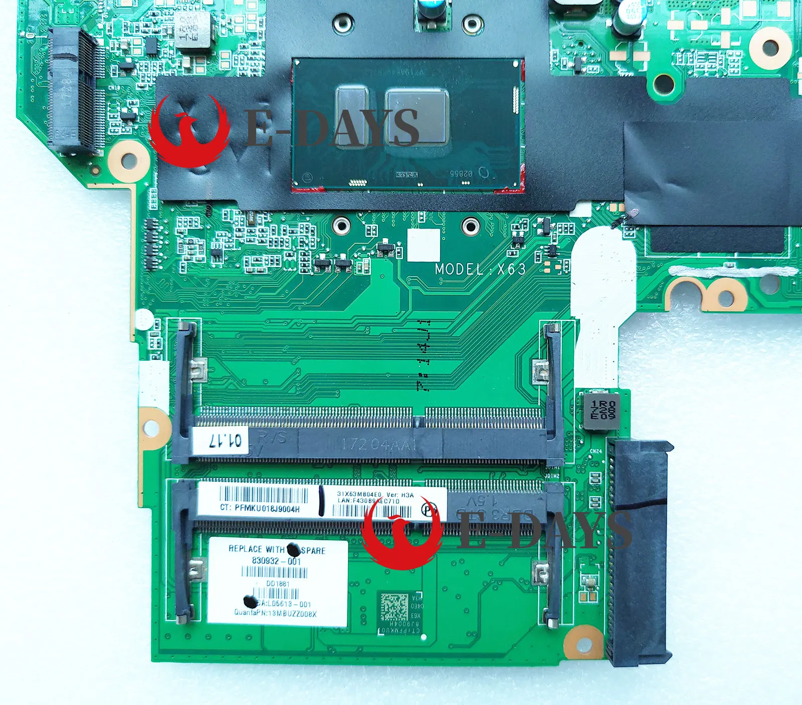 Imagem -02 - para Placa-mãe hp Probook 450 470 g3 Da0x63mb6h1 X63 830932 001 830932 501 830956 -001 830956 -501 837802 -001 837802 -501 I76500u