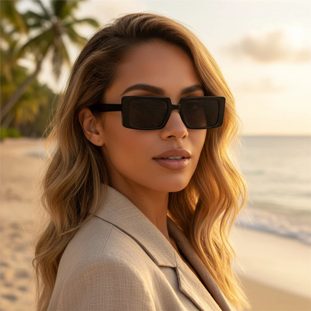 Square Sunglasses, Fashionable And Versatile Eyeglass Frames, Dopamine Colored Sunglasses For Men And Women 5214