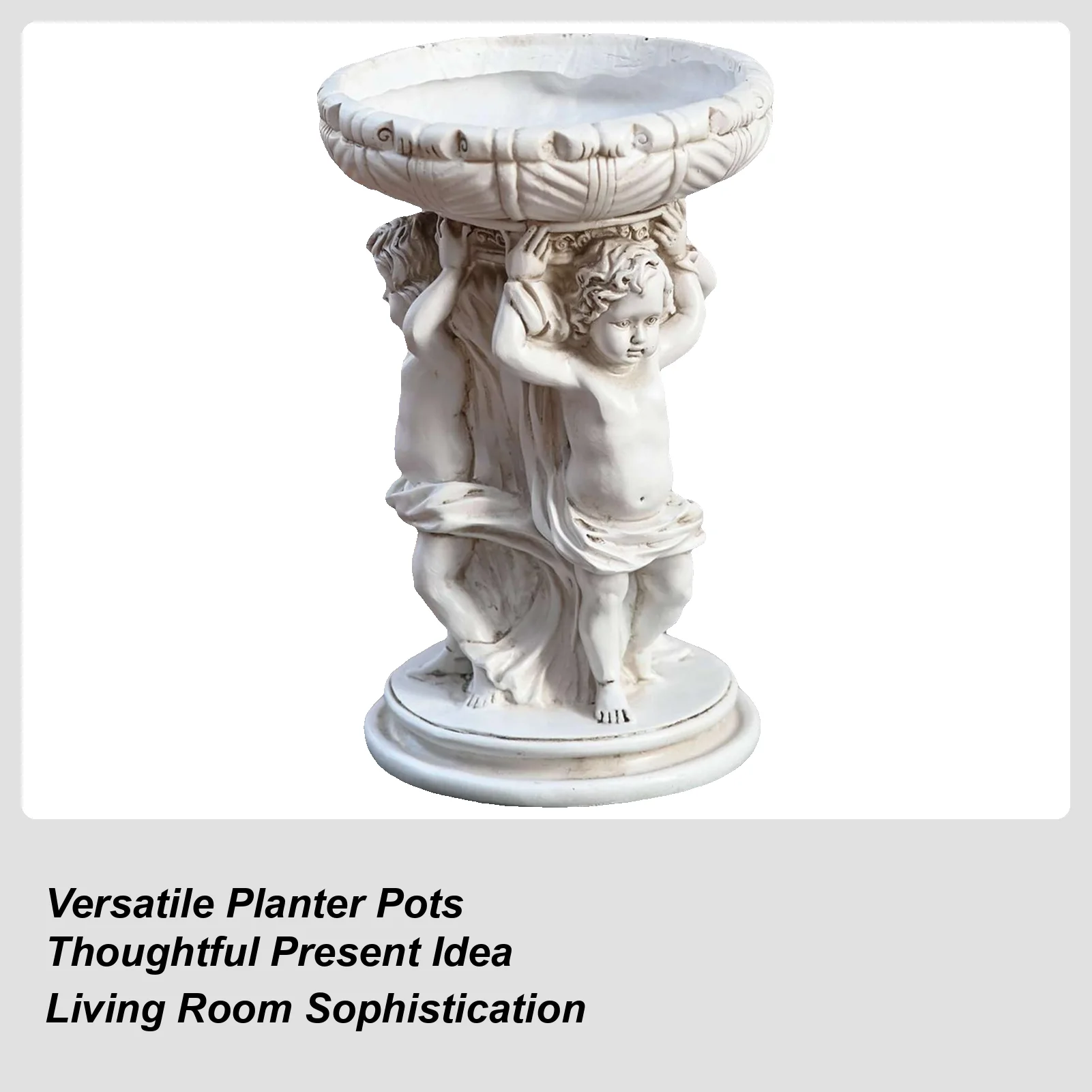 

Цветочный горшок, устойчивый к атмосферным воздействиям контейнер, скульптура ангела, европейский садовый художественный уличный цветочный горшок для наружного двора, патио, сада, крыльца