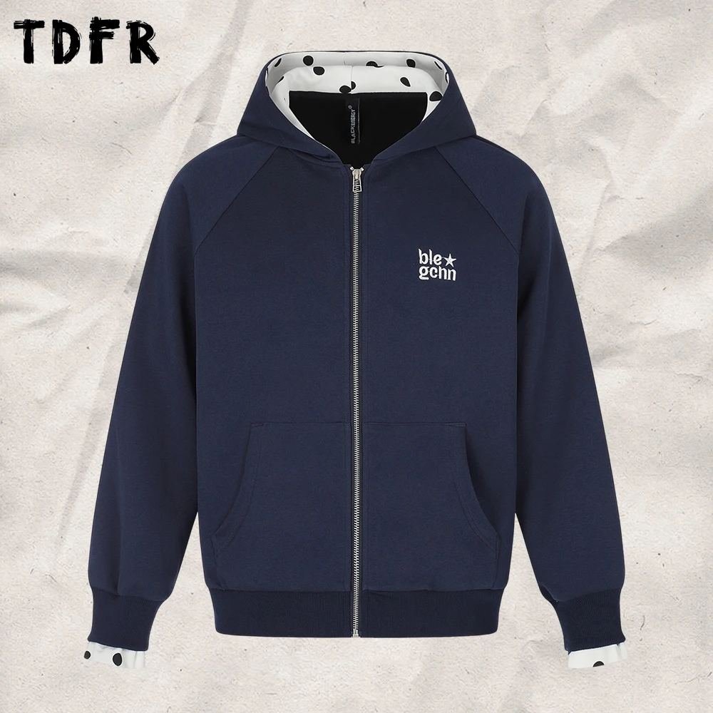 Fake Two Pieces Sweatshirts Mens Autumn Letter Embroidery Long Sleeve Hoodies Outerwear Men