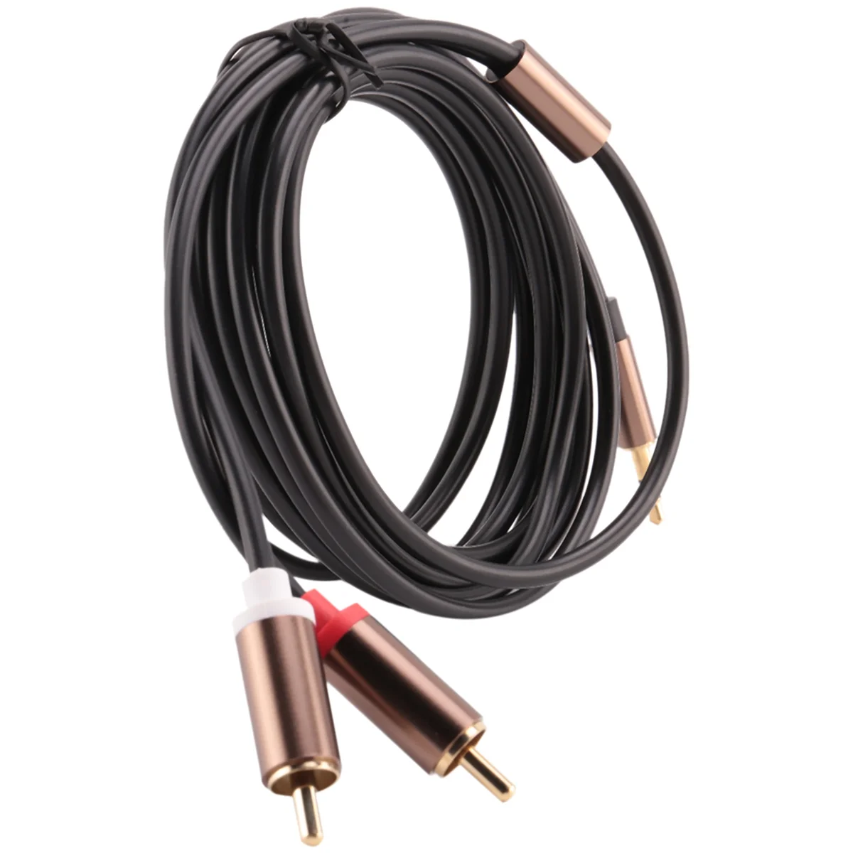 B68A Jack 3.5mm à 2 câble Audio RCA séparateur AUX 3.5mm stéréo mâle à mâle adaptateur RCA 2 câble haut-parleur 1m