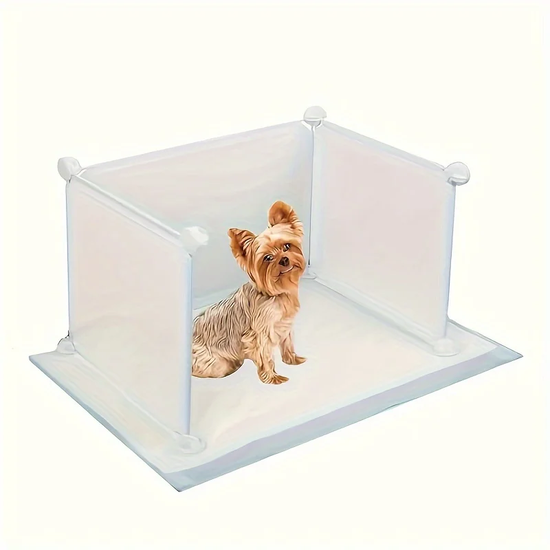 Dog Puppy Pee Pad Holder Tray with Enclosure Splash Guard Durable Pc Material Easy Clean For Small To Large Breeds Dog Cleaning