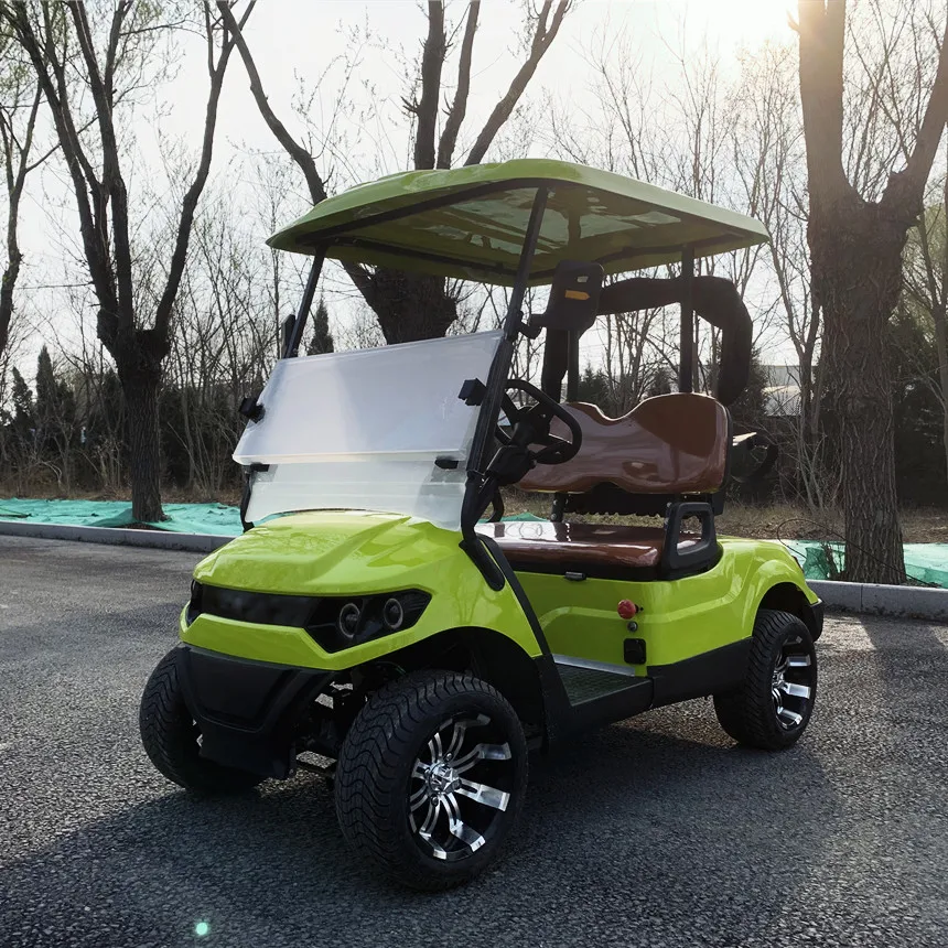 Independent Front Suspension The 2-Seater Golf Cart Electric With Golf Bag Straps And Basket And Sand Bucket Electric Golf Cart