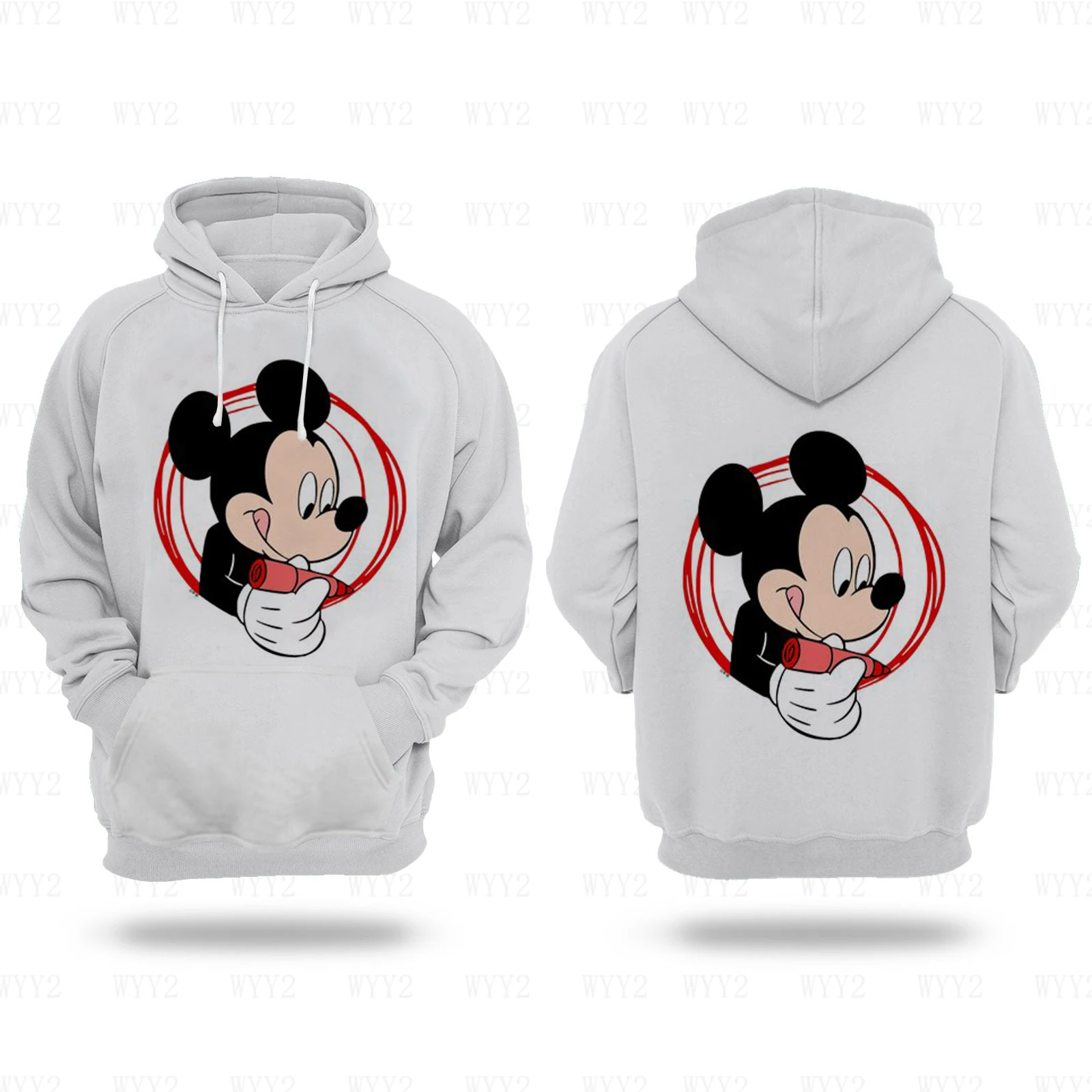 Ladies Hoodie Fall and Winter style Disney Mickey Print Ladies hoodie Loose top Ladies 2024