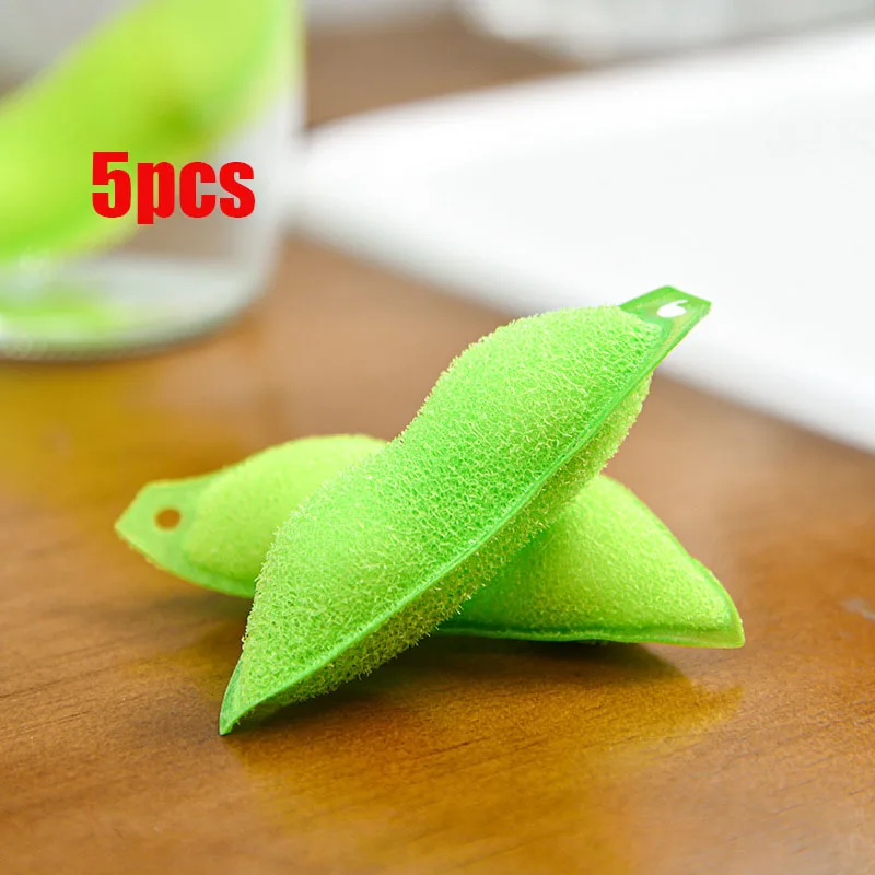 1/3/5Pcs Fun Pea Cleaning Sponge Coffee Beverage Glass Bottle Brush Kitchen Cup Brush Scrubber Cleaning Tool Wholesale