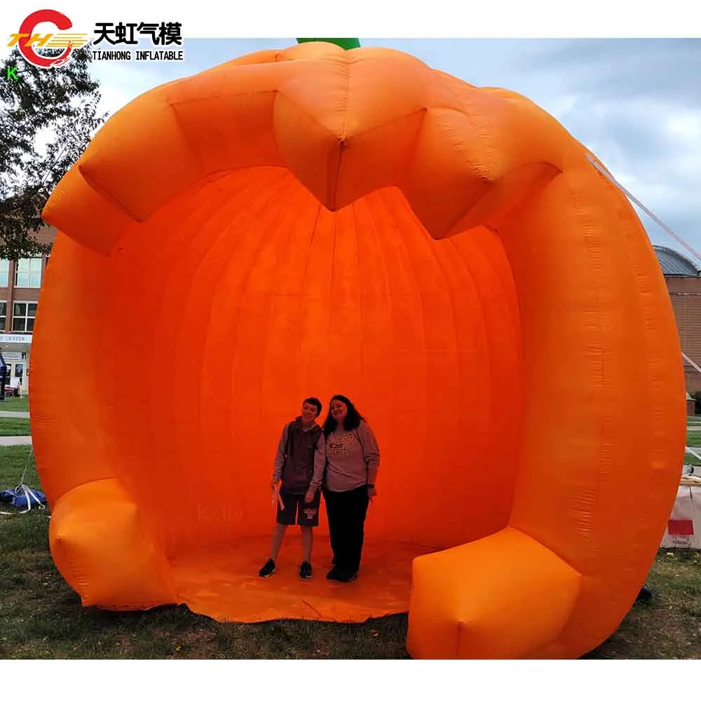 Fast Shipping Inflatable Pumpkin Photo Booth Tent New Design Inflatable Pumpkin Stage Tent Halloween Dome Tent for Sale