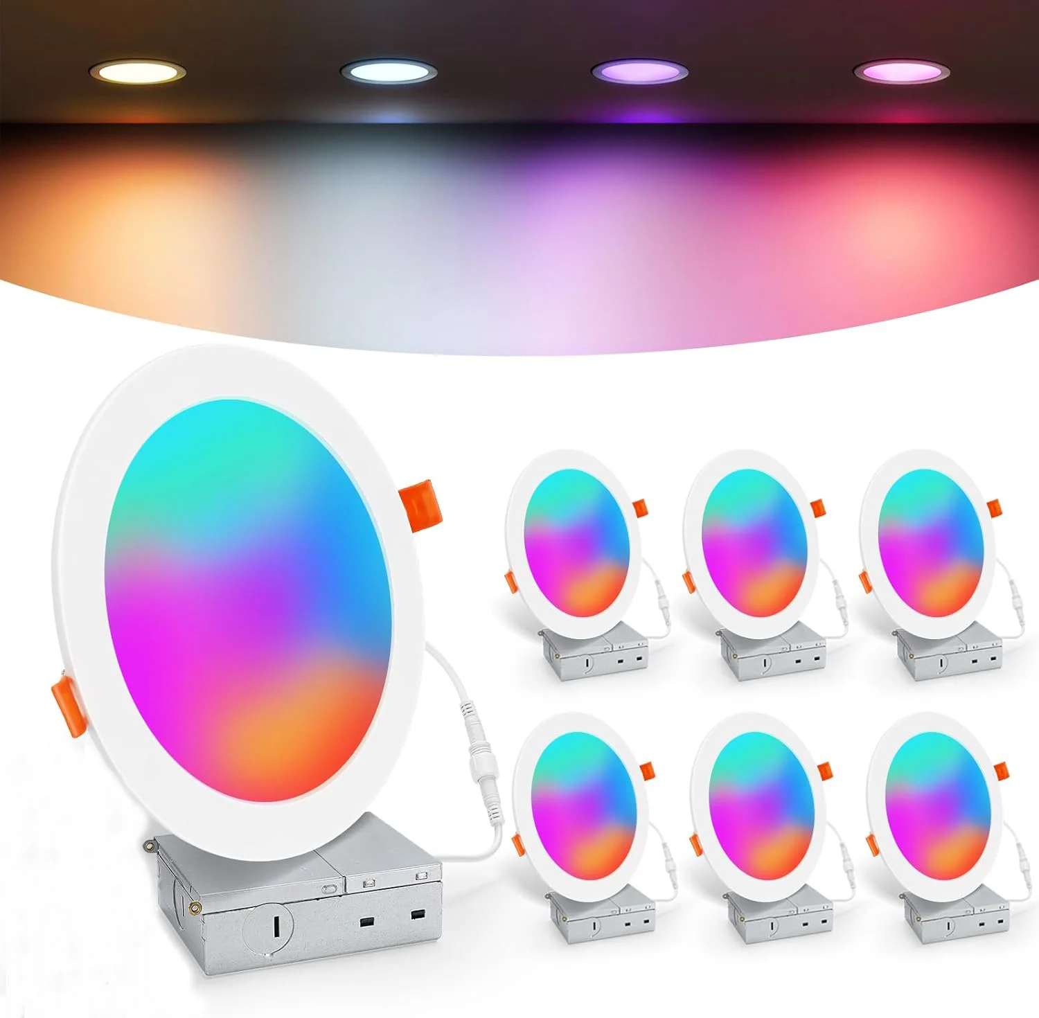 smart-rgb-wifi-downlight-5w-1-10pcs-app-voice-controlled-color-changing-led-recessed-light-for-google-home-and-alexa