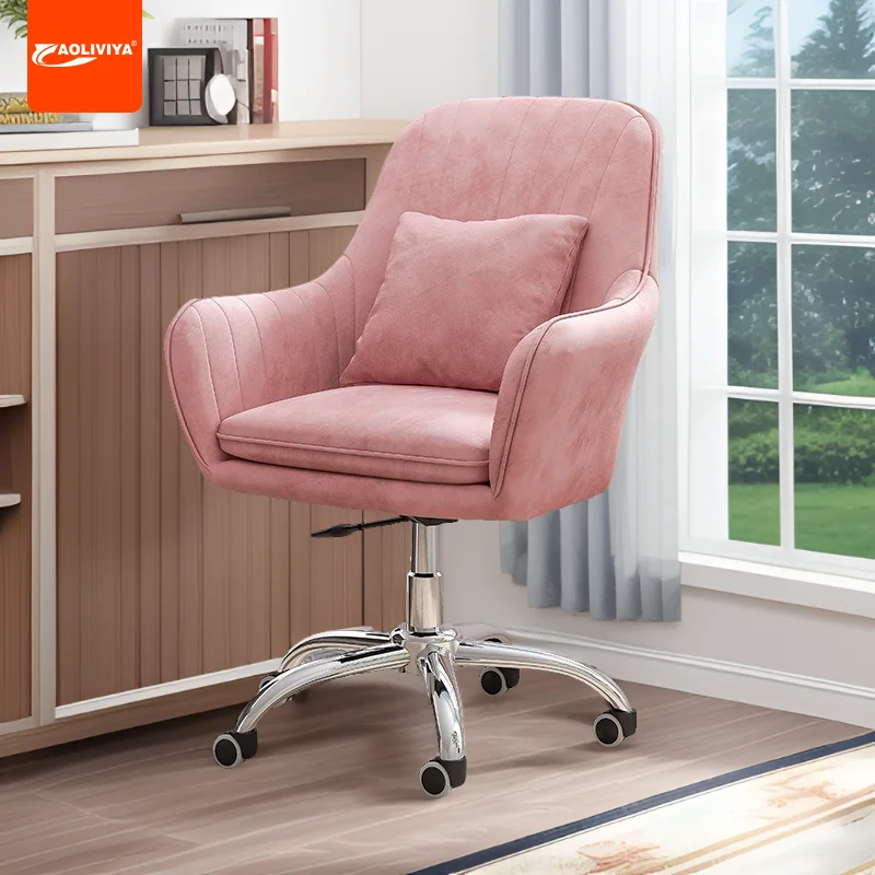 Aoliviya Nordic cadeira de computador de longa duração, encosto confortável, assentos de escritório de lazer, meninas adorável quarto, mesa júnior,