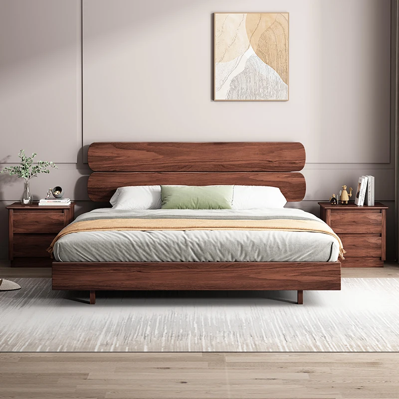 Wood Loft 200× 180 Double Bed Bedroom Modern King Saving Small Hotel Beds Headboards Cabinets Camas De Dormitorio Furniture