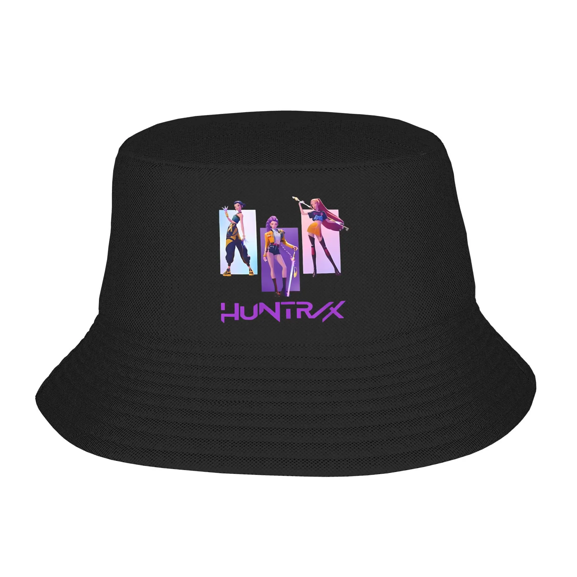 

Street Huntrix Kpop Demon Hunters Bucket Hats Women Lightweight Outdoor Fishing Cap Travel Headwear Boonie Hat