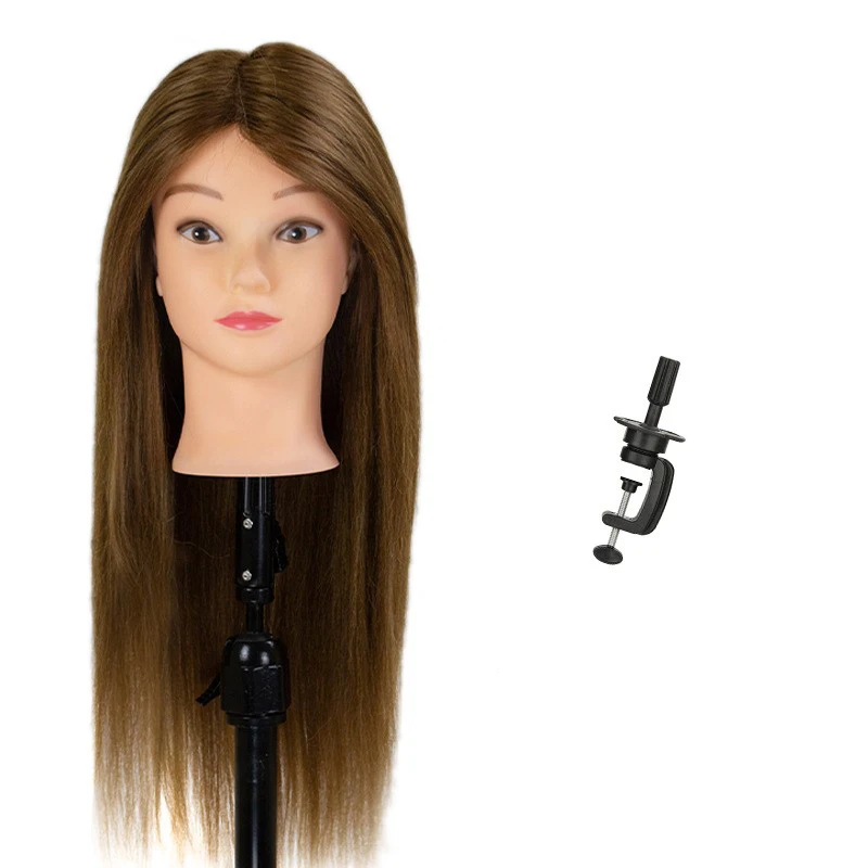 

Оптовая продажа, 1 шт., модель настоящих волос, парикмахерская практика, искусственная голова, плетение, керлинг, обрезка, обучение, голова, модель парика, голова