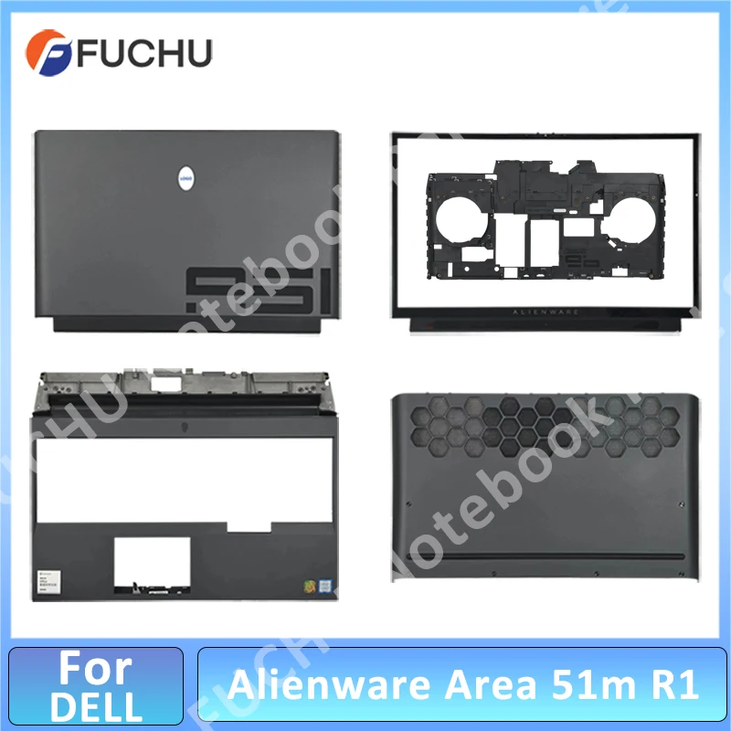 

For Dell Alienware Area 51m R1 P38E Laptop Replacement LCD Back Cover/Palmrest/ Bottom Vents Case ALWA51M 00CY7M 07KM57 0XC91K