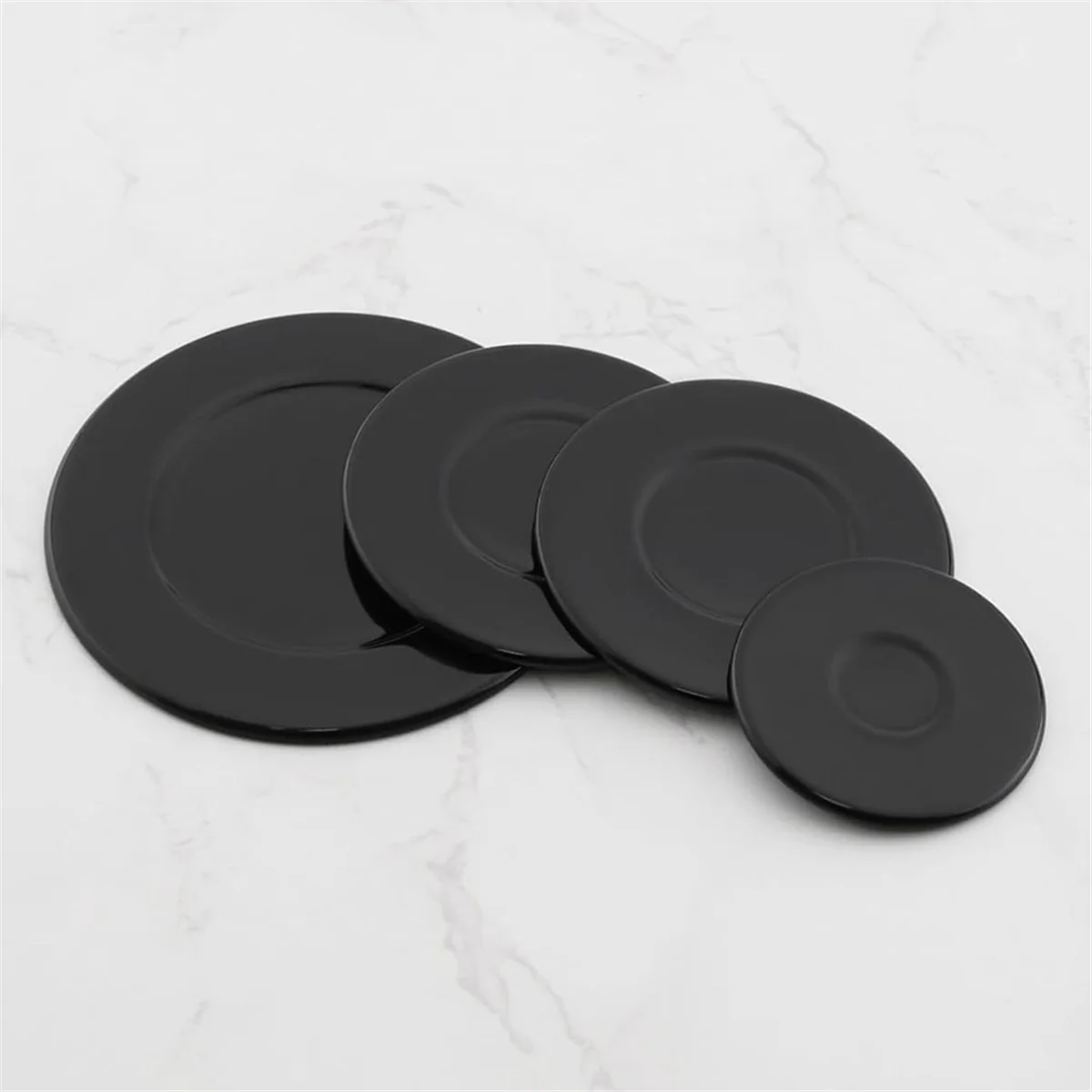 BABQ 4 Pcs Cooker Hob Gas Burner Cap 55mm 75mm 100mm for Oven Gas Hob Burner Crown Flame Cap Kitchen Accessories Flat