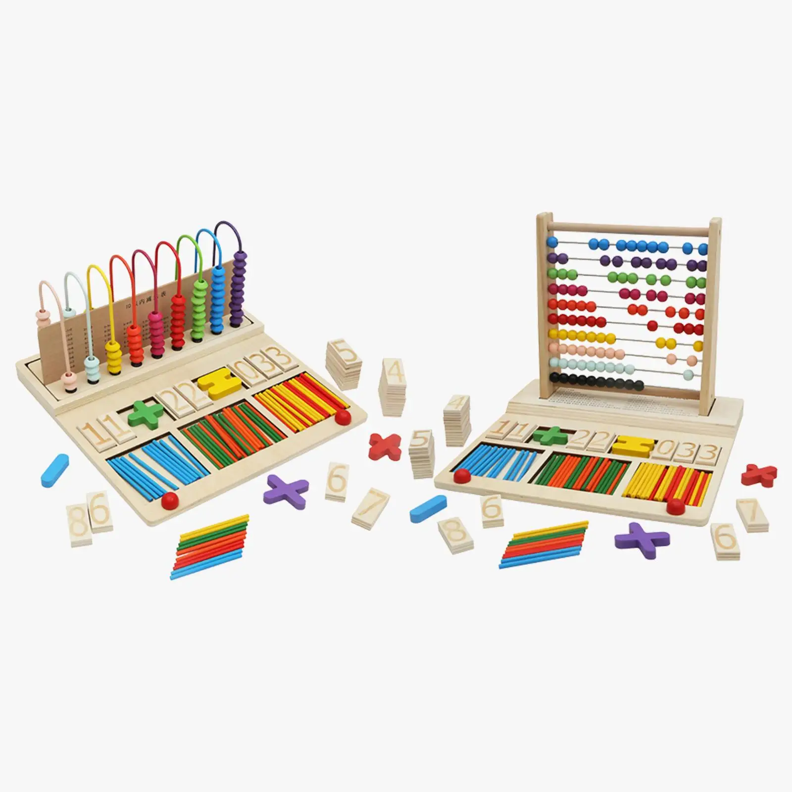 

Math Learning Toys Educational Learning Toy Math Teaching Aids Children Rainbow Counting Beads for Girls Boys Kids Gifts