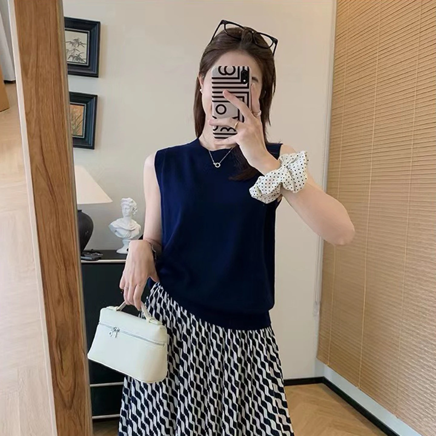 

Повседневный шерстяной жилет, круглый базовый слой Ne Svel, вязаный коврик, универсальная повседневная одежда, мягкая смесь полиэстера