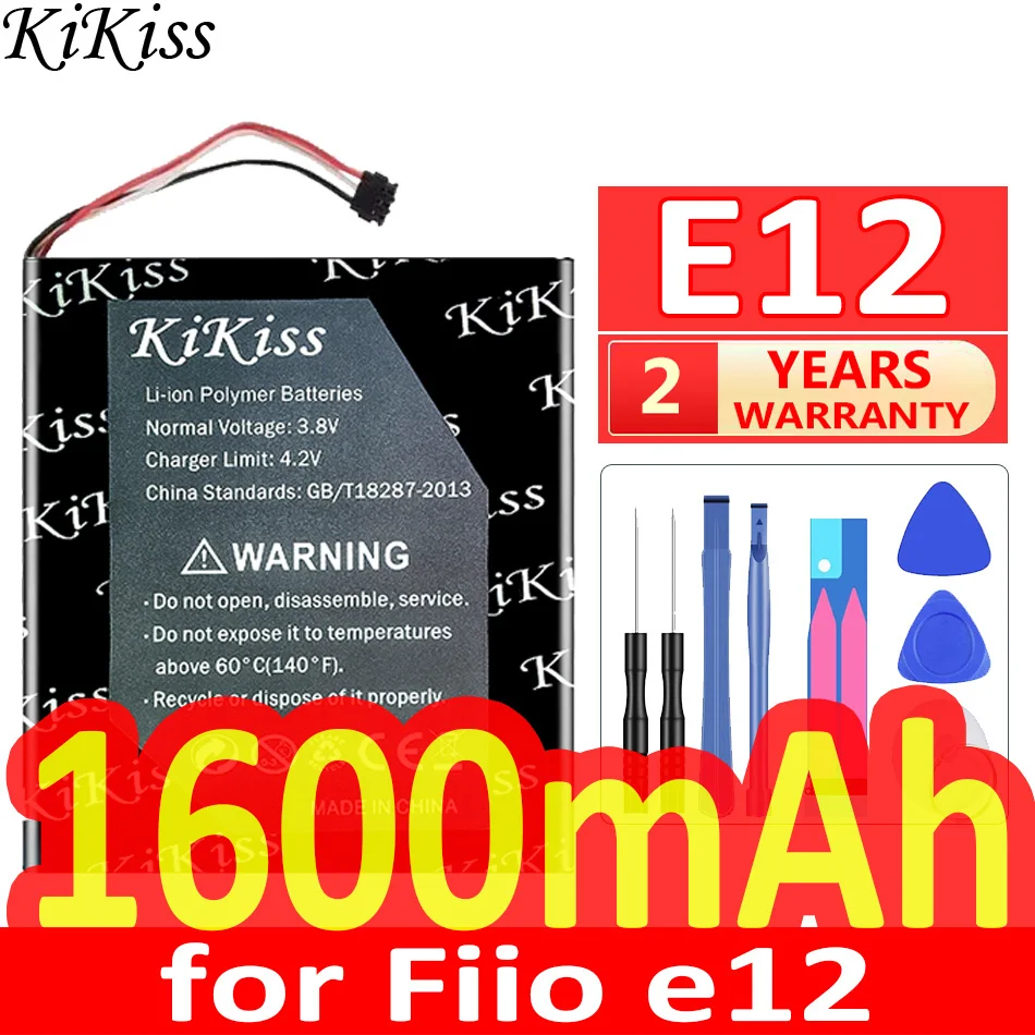 

1600mAh KiKiss Powerful Battery E12 for Fiio e12 Mont Blanc Accumulator 4-wire Plug