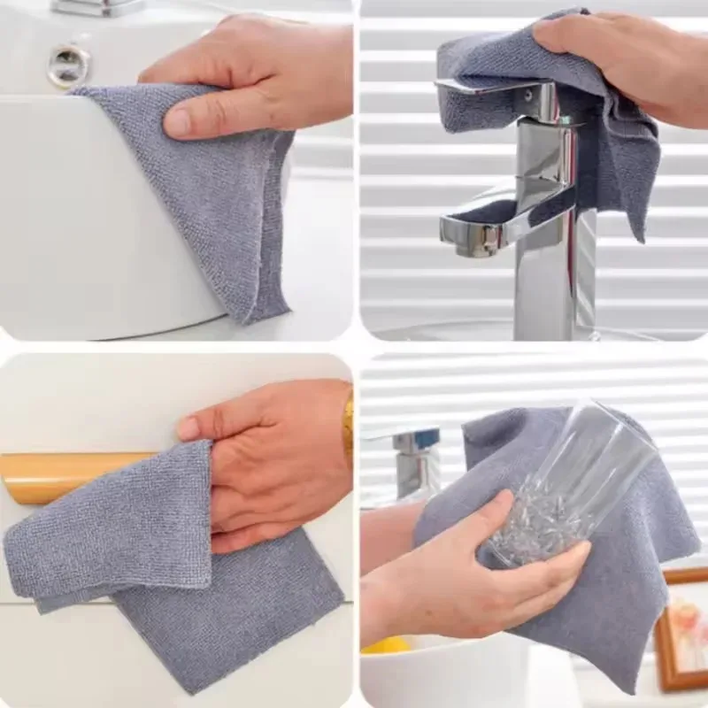 Paño de Limpieza Reutilizable, Paño de Cocina, Toalla de Microfibra, Rollos de Toallas, Paños para Platos, Reemplazo de Toallas de Papel, 1 Rollo de 20 Hojas