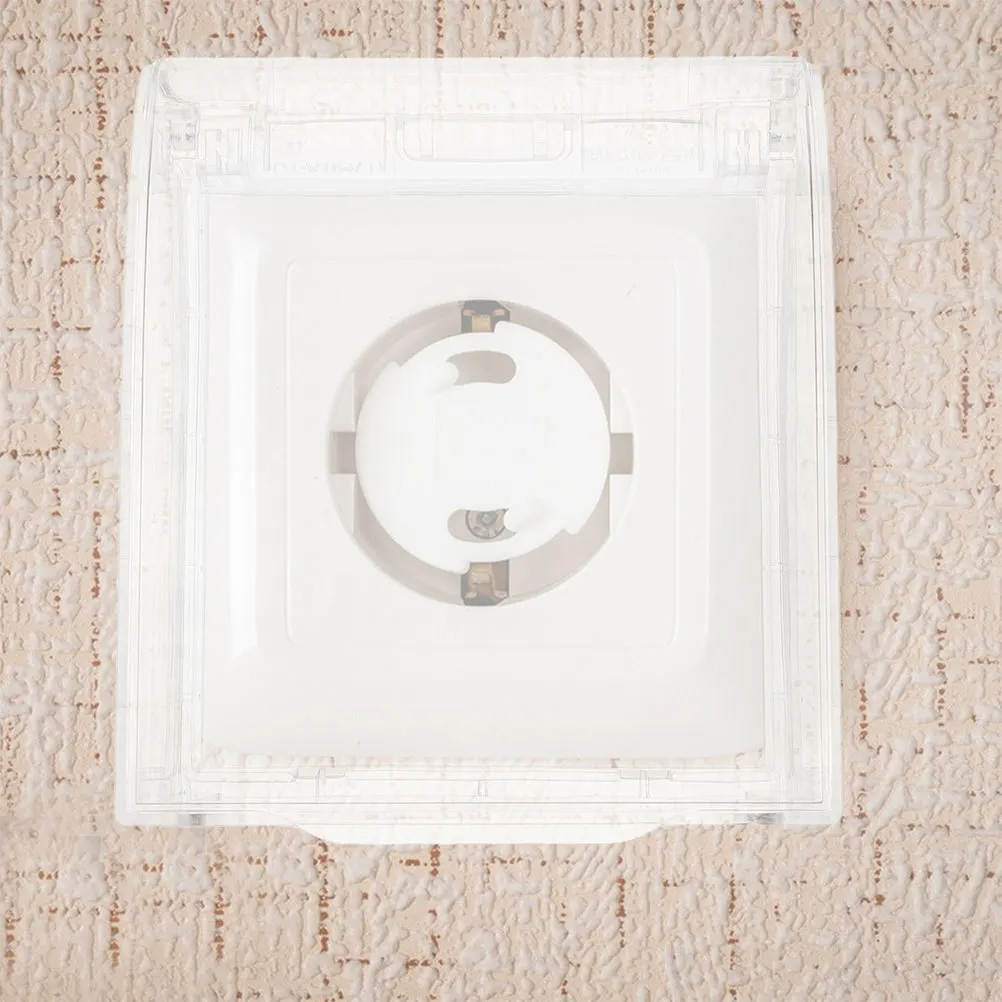 4Pcs Waterproof Outlet Cover 86 Type PVC Socket Protector Outdoor Electrical Cover Rainproof Wall Plate Outlet Protector