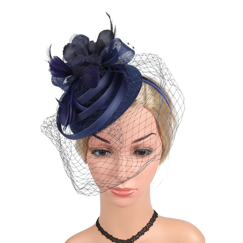 

Elegant Fascinator Headband Hair Clip Classic Bridal Headdress Rich Colors Party Wedding Bride Fascinator Fascinators for Women