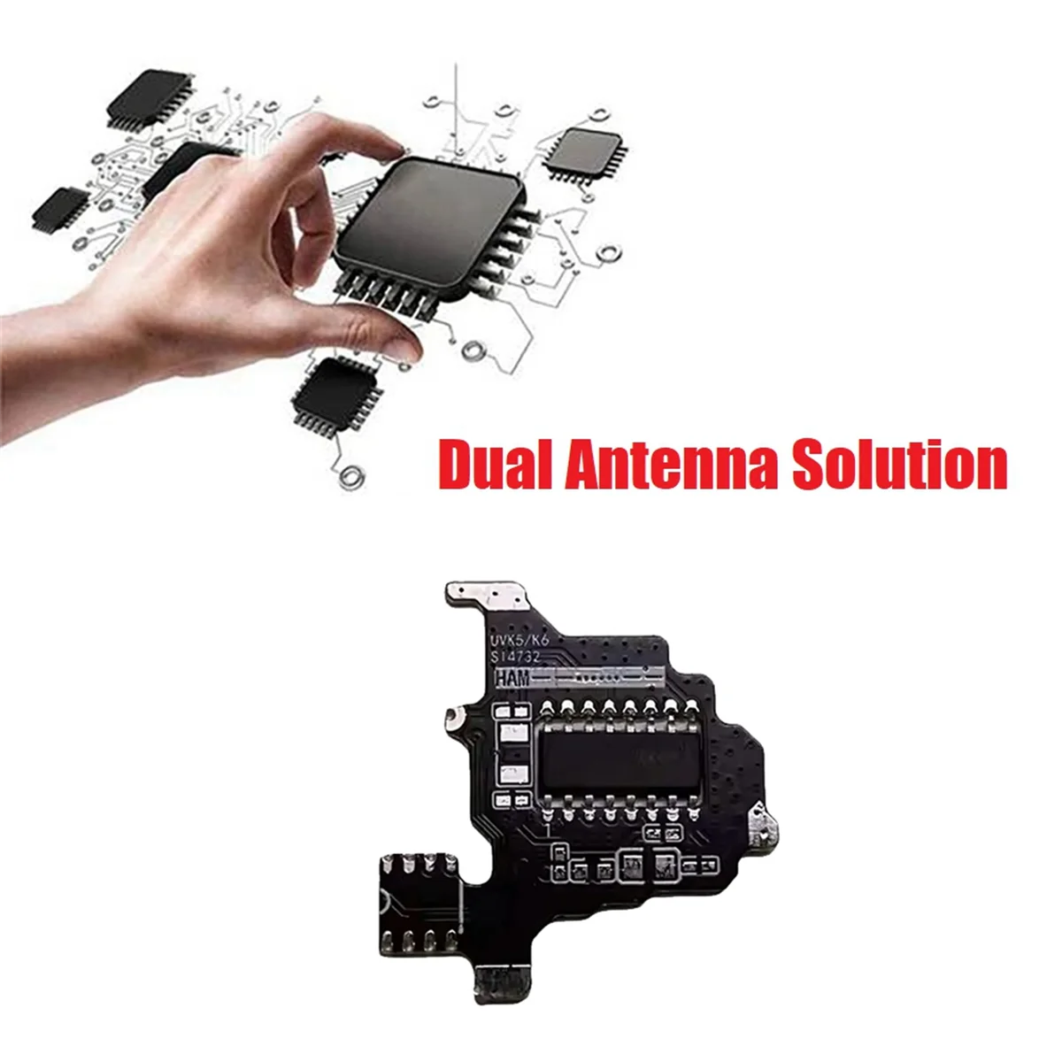 Per K5/K6 SI4732 modulo Radio + 2xDonut Antenna modulo di modifica interfono a onde corte soluzione doppia Antenna