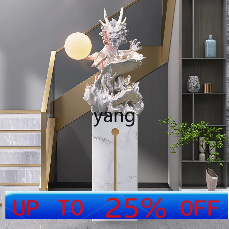 

lmm new Chinese-style large floor-to-ceiling ornaments living room light luxury marble store housewarming