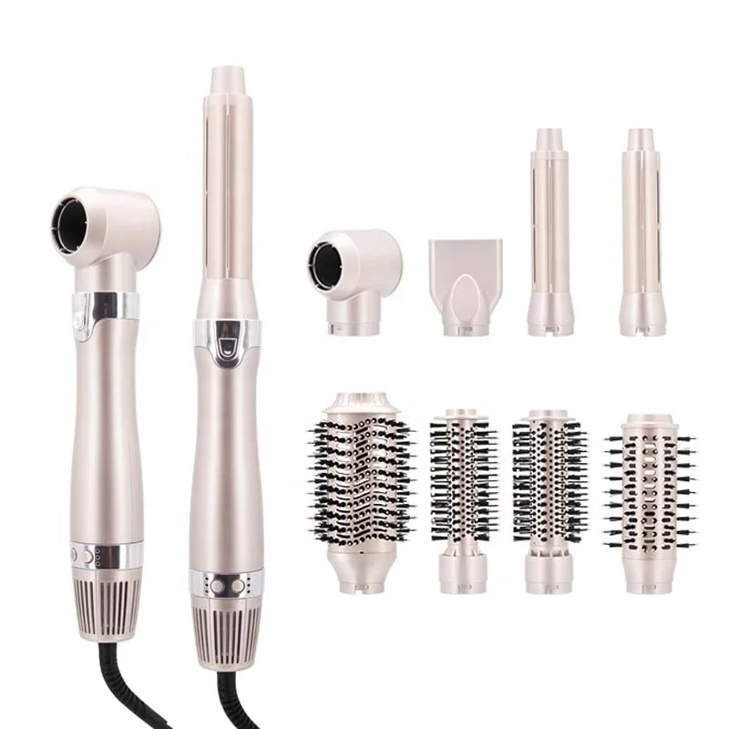 8 in 1 Multi Styler Hot Air Brush Set Hair Drying Curling Volumizing Styling High Speed Hair Dryer Brush