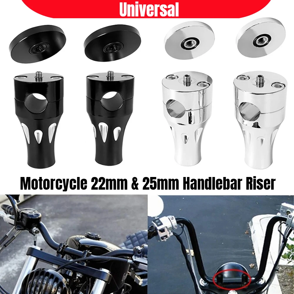 

Universal 22mm 25mm Motorcycle Handlebar Riser Clamp Mount for Cafe Racer, Harley Touring Dyna Sportster Honda Yamaha Kawasaki