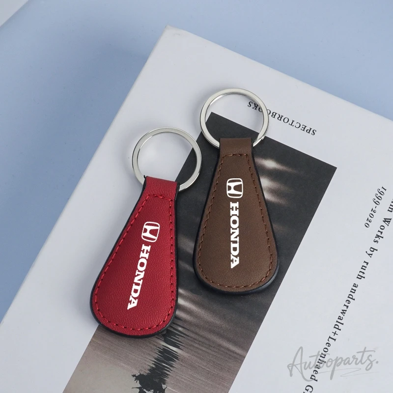 Porte-clés avec logo de voiture, pendentif à anneaux pour Honda Civic FIT Accord Prelude CRV 5th City CRZ CRX Jazz HRV Pilot Odyssey Insight