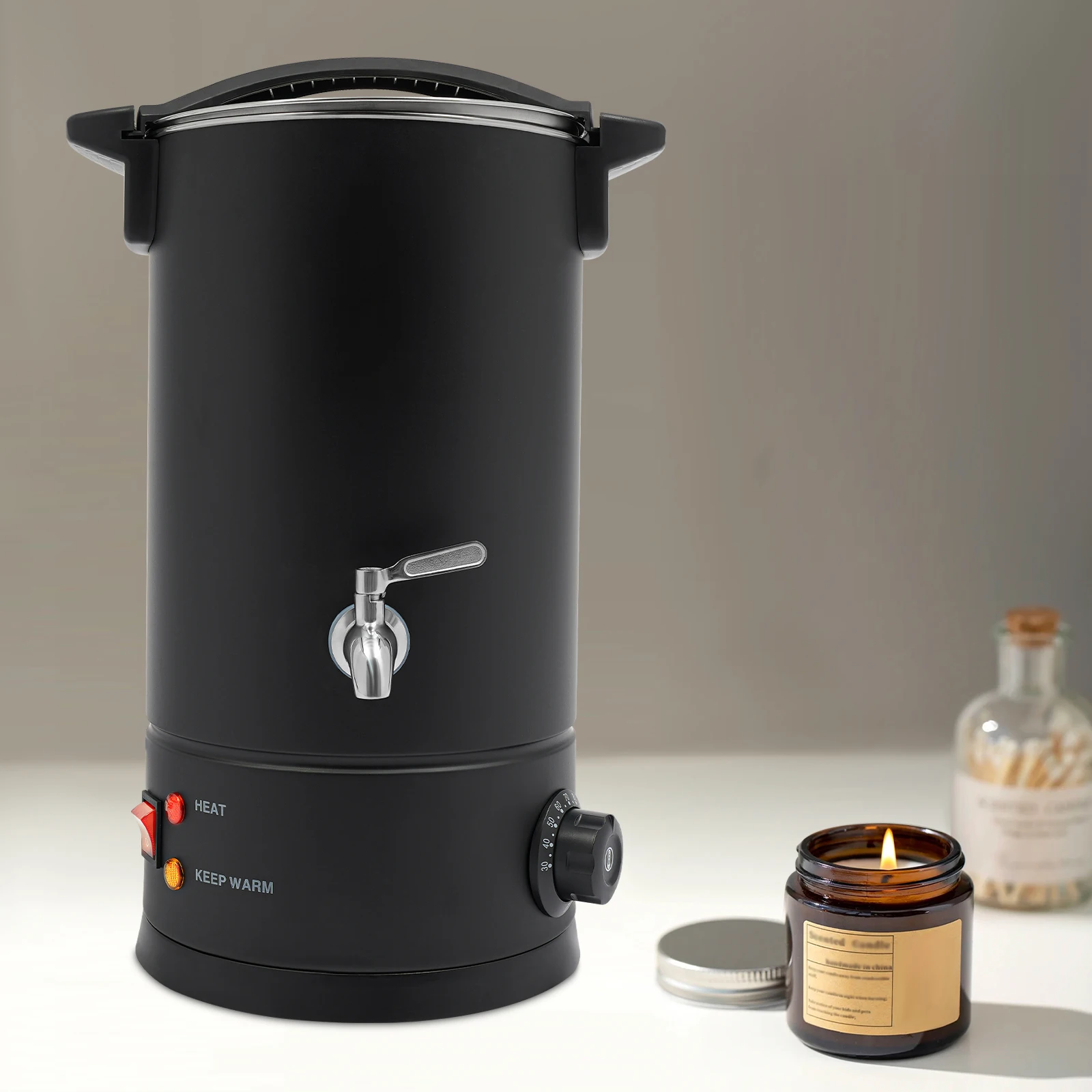 Melter per cera da 10 l/15 l, forno per fusione della cera di grandi dimensioni da 1800 W, dispositivo per fusione della cera, kit per fusione della cera elettrica per la fusione di molti tipi di cera