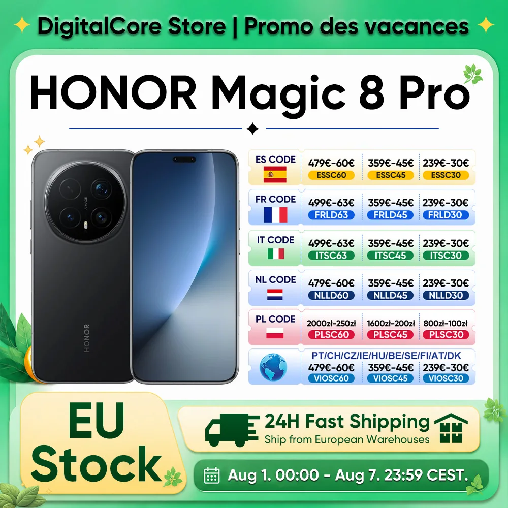 Versión Global HONOR Magic 8 Pro 5G Smartphone, Snapdragon 8 Elite Gen 5, 200MP AIMAGE, mAh, 100W, HELED, NFC, eSIM, Honor