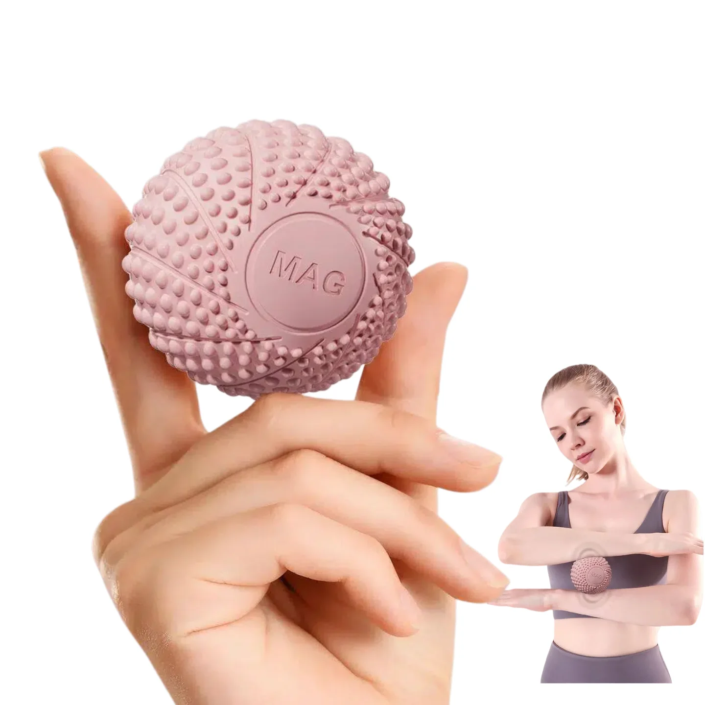 7cm Magnettherapie-Massageball mit Spikes für Hand und Fuß, Körperentspannung, Druckentlastung, Taschenmassagegerät, Gesundheitspflegewerkzeug
