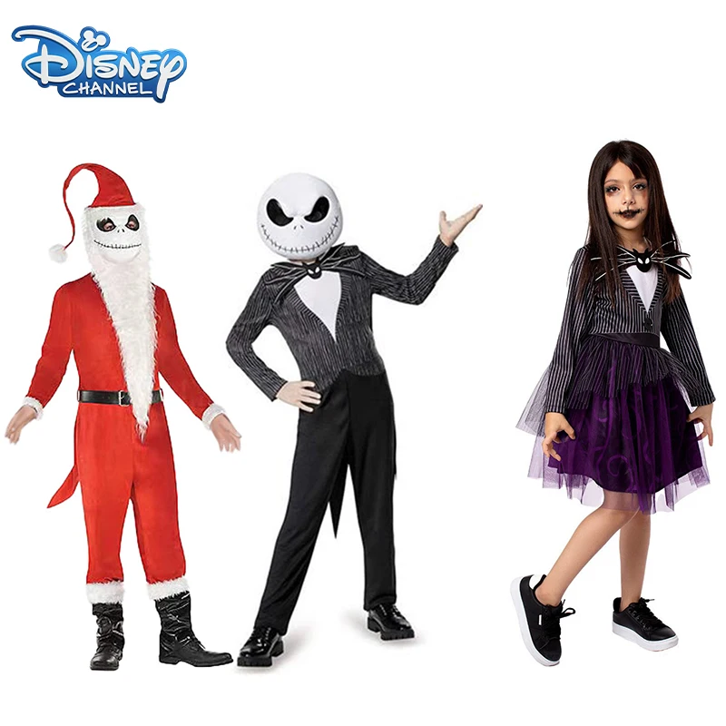 

Nightmare Before Christmas Halloween Jack Skellington Cosplay Costume Christmas Jack Skellington Cosplay Child Bodysuit Clothes