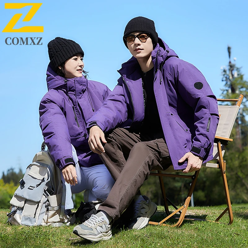 زوجين سترة قطن 2025 الخريف الشتاء الجرافين سميكة الدافئة مقنعين معطف باركر الترفيه في الهواء الطلق التخييم السفر سترة قطن #5