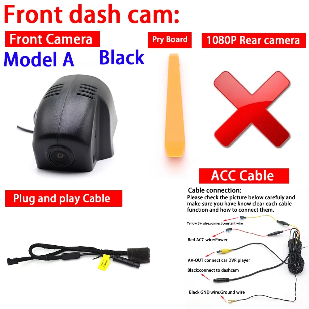 4K 2160P Plug en Play UHD Auto Dash Cam Camera Nachtzicht voor Volkswagen VW T-Roc T Roc Taos Tharu Taigo Nivus 2017 ~ 2024 - afbeelding 1