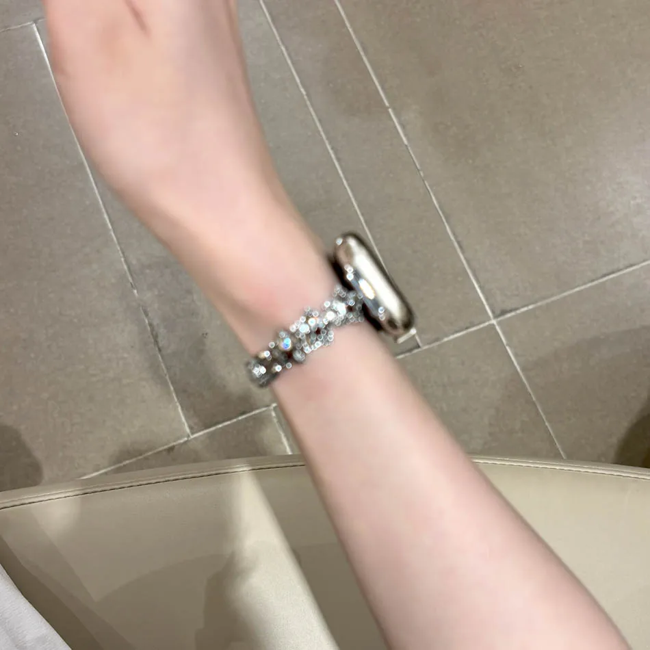سوار مجوهرات فاخر من الزركون على شكل نجمة لساعة Apple Watch UItra 10 9 8 7 6 5 4 3 2 SE Band iWatch Series 41 مم 42 مم 40 مم 38 مم 49 مم 45 مم 44 مم 46 مم سوار نحاسي