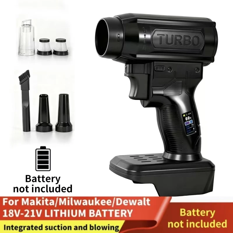 40MM Turbo Fan Brushless Powerful Air Blower Wind Speed 500g Air Duster Vacuum Cleaner for Car/Keyboard/PC/Home  Multi-functiona