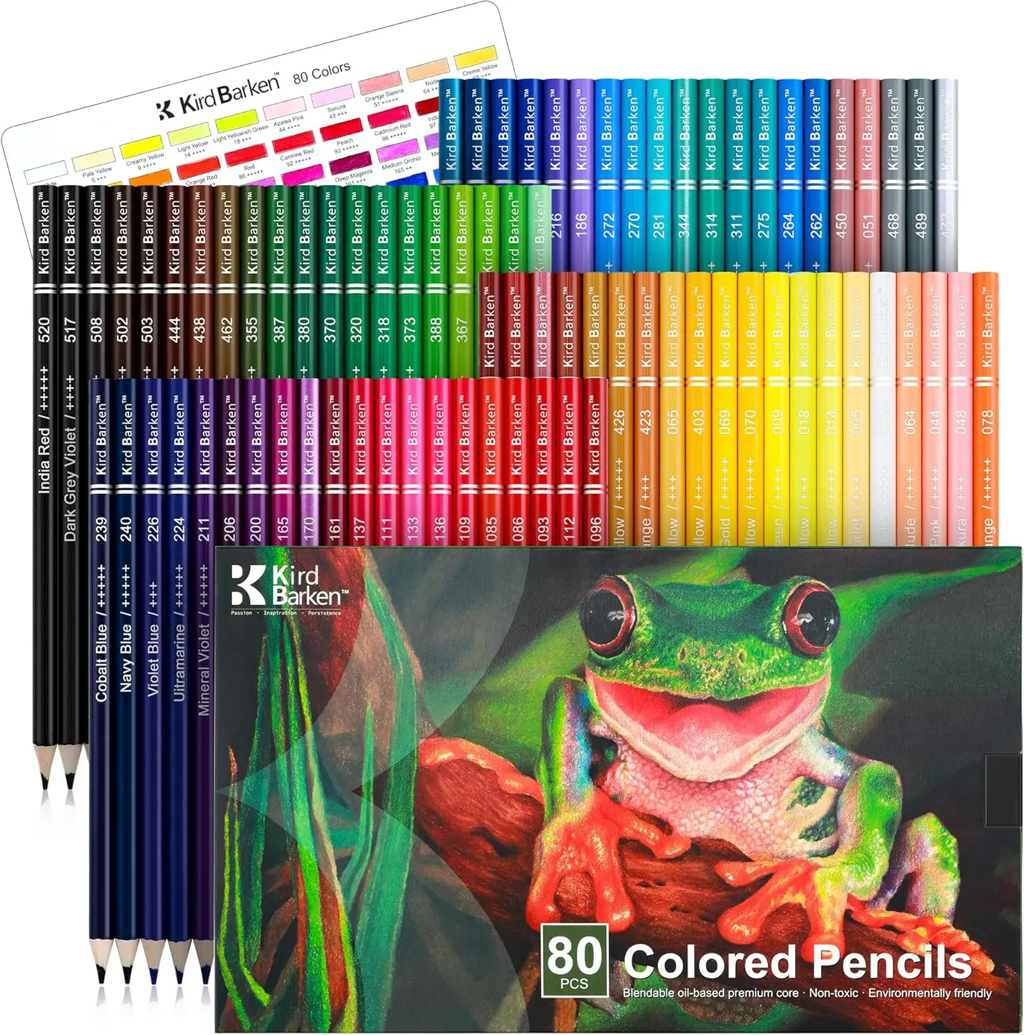 

80 Professional Colored Pencils for Adult Coloring Books, Soft Oil-Based Cores, Art Supplies Gift